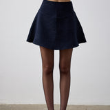 Tüvit Mini Etek Lacivert