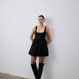 Janie Tüvit Elbise Siyah