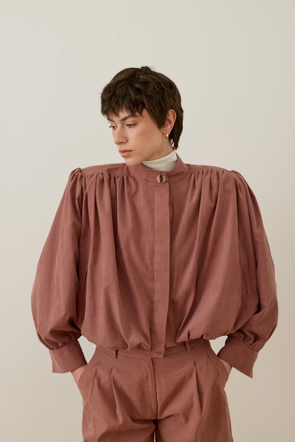 Cloe Crop Ceket Gül Kurusu Rengi