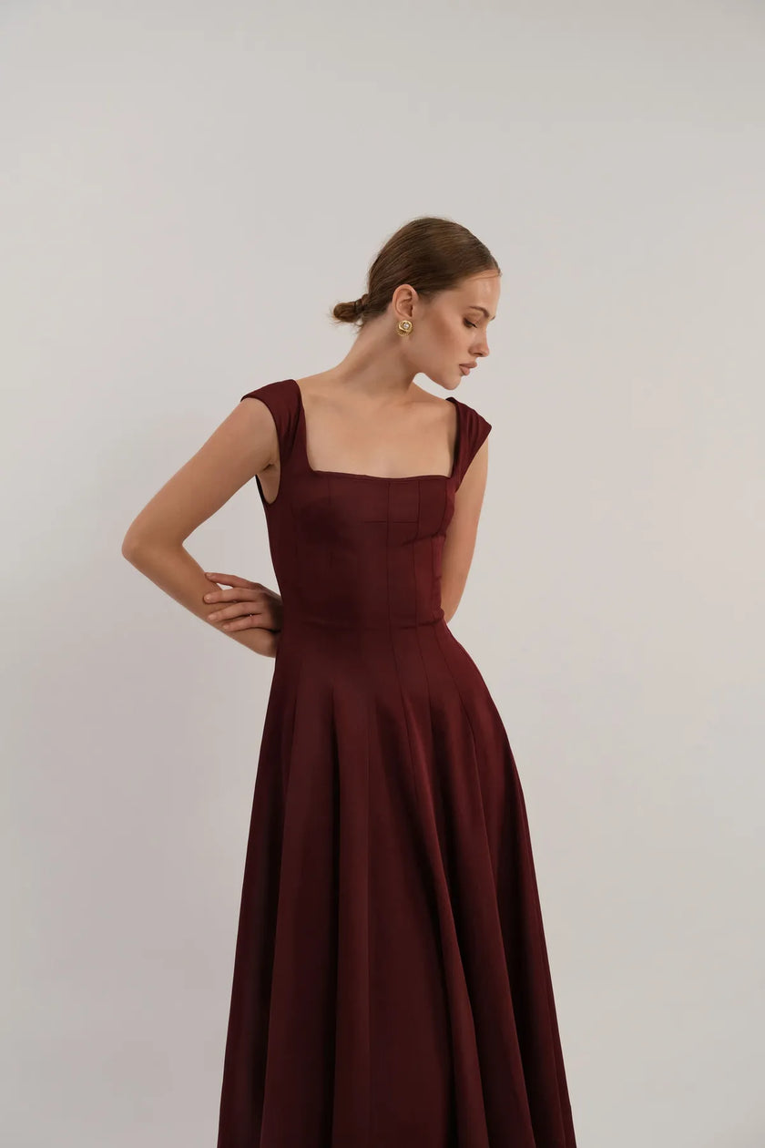 Laulei Luna Midi Bordo Elbise